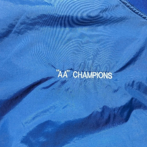 Vintage 2002 Y2K Baseball Blue Starter Warm Up V Neck Jacket - NAFA Men's  XL - Picture 3 of 5